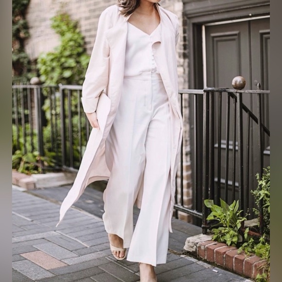 Vintage American Apparel Dylan Trench Coat Ivory - Picture 3 of 4